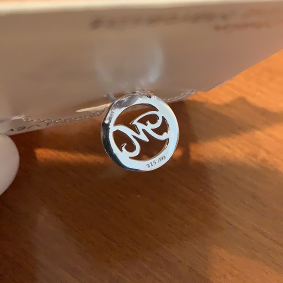 NWT Sterling Silver/Marcasite Monogram M Necklace - Picture 5 of 7